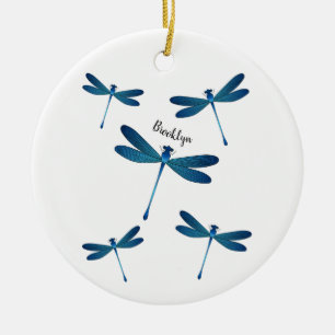 Ornamento De Cerâmica Ilustração de desenho animado de Dragonfly