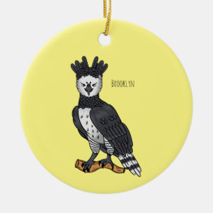 Ornamento De Cerâmica Ilustração de desenho animado de Harpy eagle