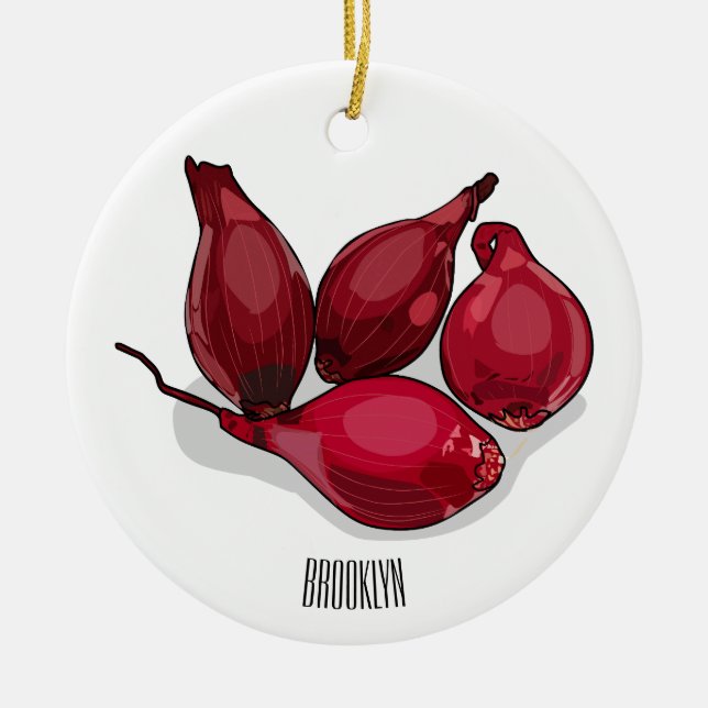 Ornamento De Cerâmica Ilustração de desenho animado de slot (Frente)