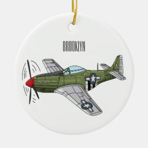 Ornamento De Cerâmica Ilustração de desenho de avião militar