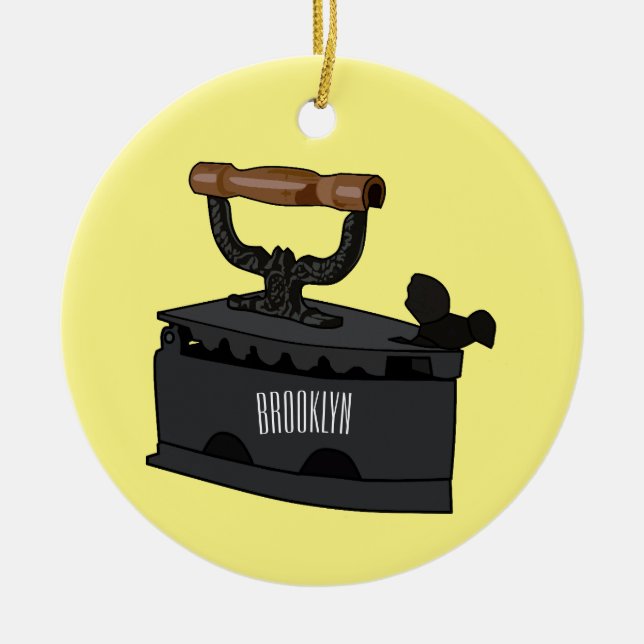 Ornamento De Cerâmica Ilustração de desenho de ferro do carvão (Frente)