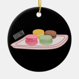 Ornamento De Cerâmica Ilustração de desenho de Macaron