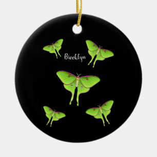 Ornamento De Cerâmica Ilustração do desenho animado de Luna Moth