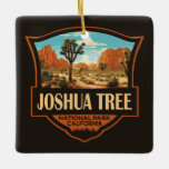 Ornamento De Cerâmica Ilustração do Parque Nacional Joshua Tree<br><div class="desc">Design de trabalho de arte de vetor de joshua Tree. O parque é nomeado para os joshua tortuosos e cerrados da região,  o parque estende o deserto do Colorado pontilhado de cacto e o deserto de Mojave.</div>