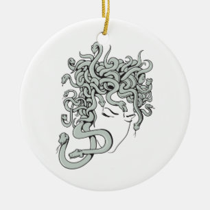 Ornamento De Cerâmica ilustração vetorial da senhora cobra medusa