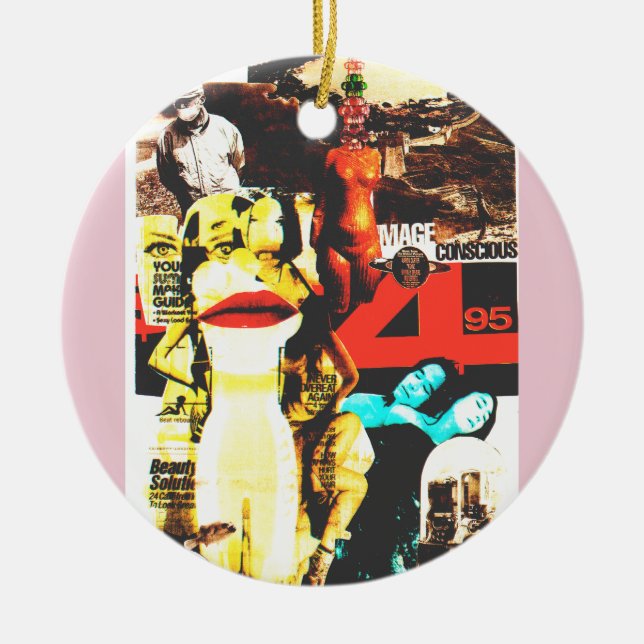 Ornamento De Cerâmica imagem consciente (Frente)