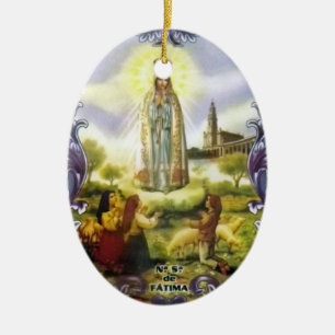 Ornamento De Cerâmica imagem da aparição nossa senhora de Fatima