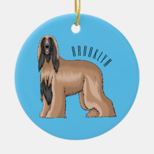 Ornamento De Cerâmica Imagem de desenho animado de cão de cão de cão de