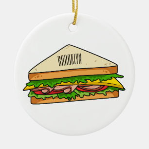Ornamento De Cerâmica Imagem de desenhos em Sandwich