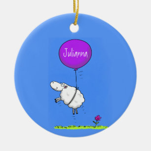 Ornamento De Cerâmica Imagem de humor de desenho animado de balão de ove