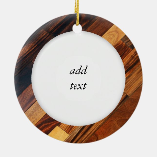 Ornamento De Cerâmica Imagem de Pavimento da Madeira Diagonal (Traseira)