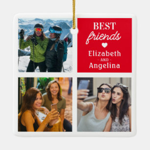 Ornamento De Cerâmica Imagem dos melhores amigos modernos