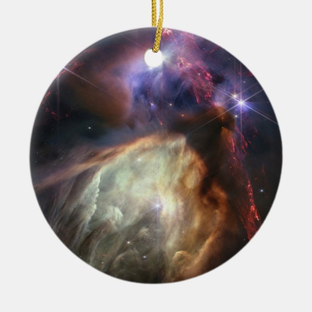 Ornamento De Cerâmica Imagem JWST de estrelas Rho Ophiuchi (Frente)