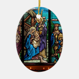 Ornamento De Cerâmica Imagem religiosa para Ornament Oval