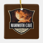 Ornamento De Cerâmica Imagem Retroativa do Parque Nacional das Cavernas<br><div class="desc">Vetor de Caverna de Mamute trabalho de arte design. O parque fica no centro-oeste do Kentucky,  englobando porções da Caverna Mammoth,  o sistema de cavernas mais longo conhecido do mundo.</div>