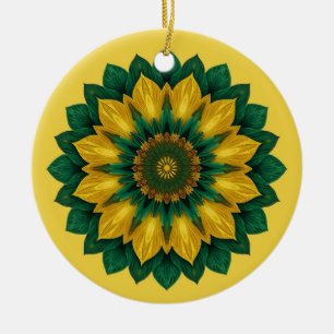 Ornamento De Cerâmica Imperial Solar Flower Mandala Luxury Keychain 