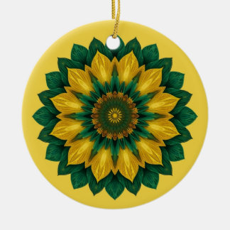Ornamento De Cerâmica Imperial Solar Flower Mandala Luxury Keychain