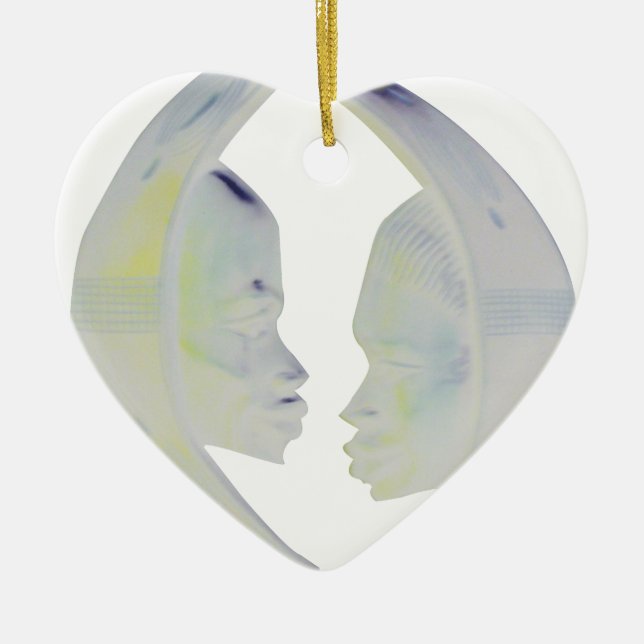 Ornamento De Cerâmica Impressão africano Hakuna Matata Design (Frente)