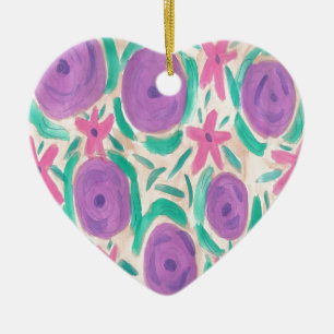 Ornamento De Cerâmica Impressão Beachy Boho