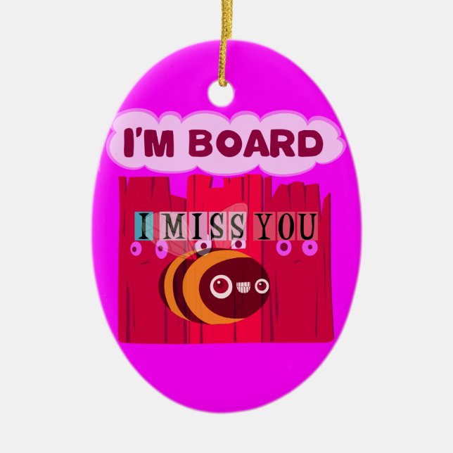 Ornamento De Cerâmica Impressão de Arte de Abelhas conselho (Frente)