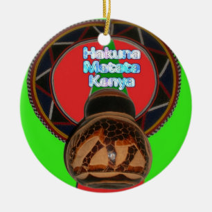 Ornamento De Cerâmica Impressão de Arte Hakuna Matata Quênia