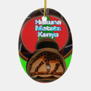 Ornamento De Cerâmica Impressão de Arte Hakuna Matata Quênia