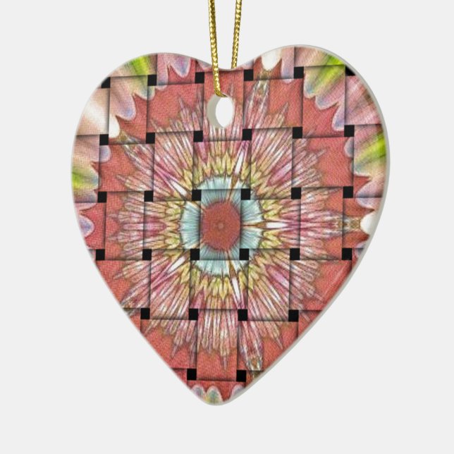 Ornamento De Cerâmica Impressão de Arte Inspirada Africano - Design de T (Esquerda)