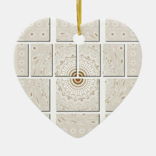 Ornamento De Cerâmica Impressão de Arte Mosaica do Motif Africano Tradic