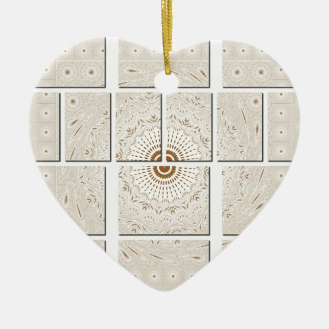 Ornamento De Cerâmica Impressão de Arte Mosaica do Motif Africano Tradic (Frente)