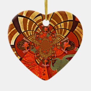 Ornamento De Cerâmica Impressão de Arte Tradicional de Girafa Africana