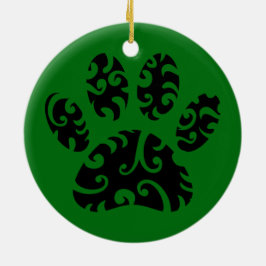 Ornamento De Cerâmica Impressão de Cães de Tatuagem Tribal