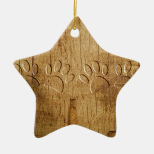 Ornamento De Cerâmica Impressão de Caneta de Madeira