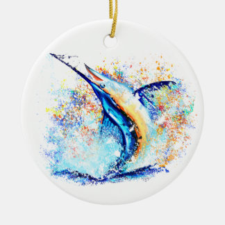 Ornamento De Cerâmica Impressão de Natal Marlin