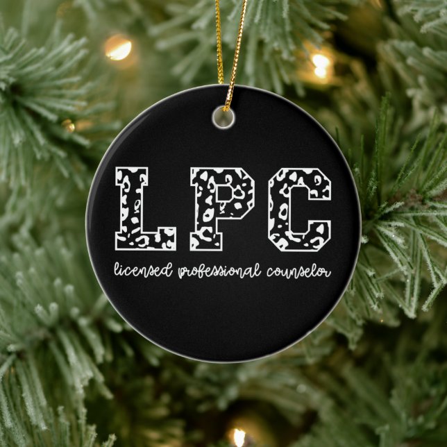 Ornamento De Cerâmica Impressão Leopard de Conselheiro Profissional Lice (Árvore)