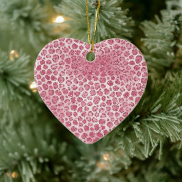 Ornamento De Cerâmica Impressão Leopard Escamuflada Rosa Cintilante