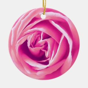 Ornamento De Cerâmica Impressão rosa rosa