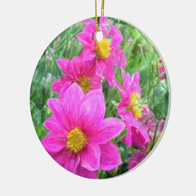 Ornamento De Cerâmica Impressões do Cosmos. (Esquerda)