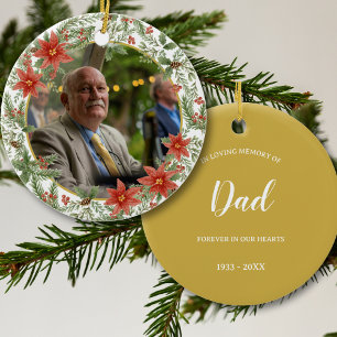 Ornamento De Cerâmica In Loving Memory Pai Picture Memorial