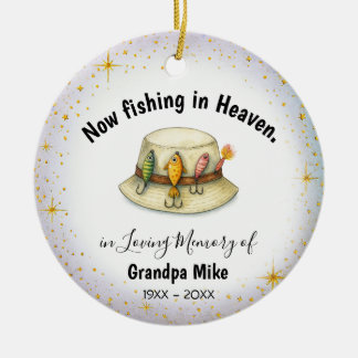 Ornamento De Cerâmica In Loving Memory | Personalized Fisherman Ornament