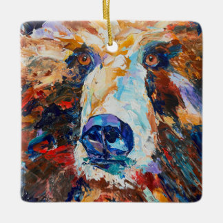 Ornamento De Cerâmica "In the Bear's Gaze" Ceramic Ornament