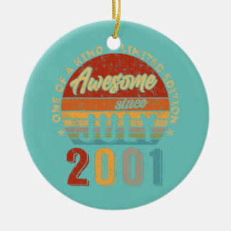 Ornamento De Cerâmica Incrível desde julho de 2001 aniversário de 21 ano