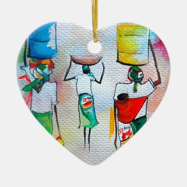 Ornamento De Cerâmica Independência em Mozambique! (Frente)