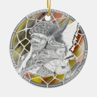 Ornamento De Cerâmica Indiano com bebê