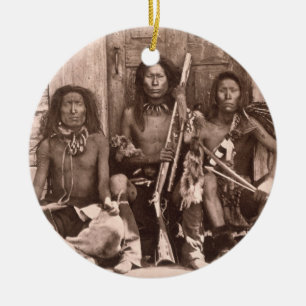 Ornamento De Cerâmica Indianos de Spokane, 1861 (foto de b/w)