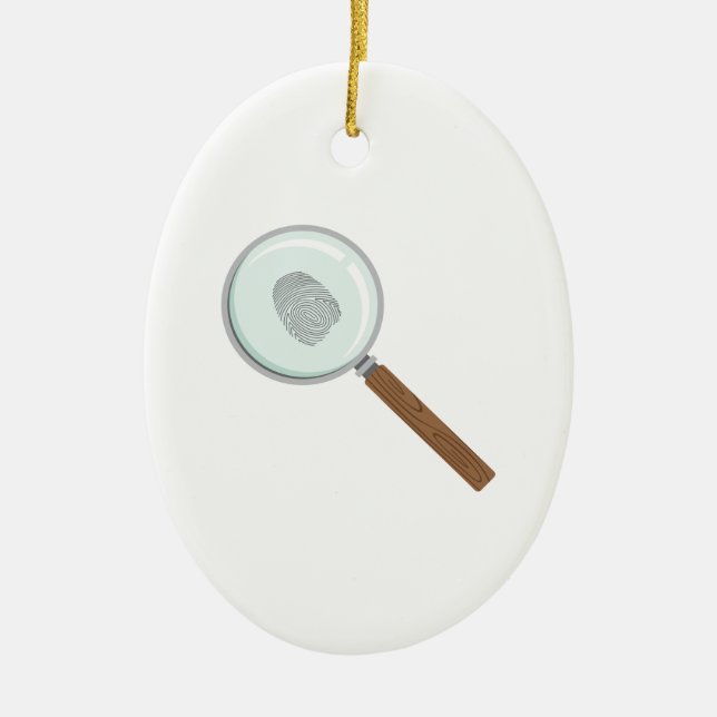 Ornamento De Cerâmica Indício da impressão digital (Frente)
