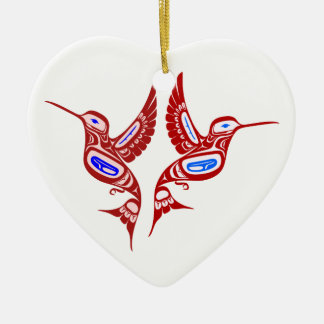 Ornamento De Cerâmica Índio pássaros de American Native birds