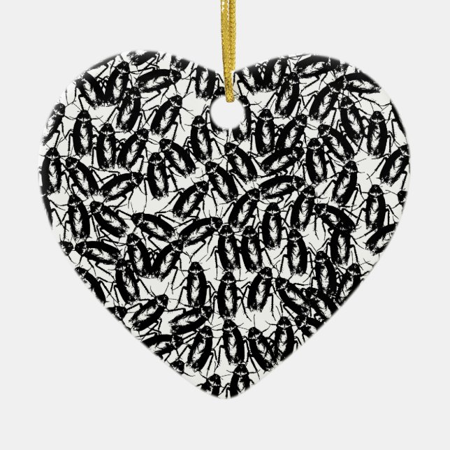 Ornamento De Cerâmica Infestado com as baratas (Frente)