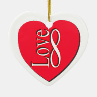 Ornamento De Cerâmica Infinidade do amor, personalizada
