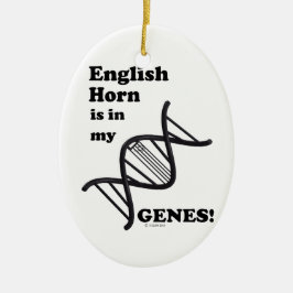 Ornamento De Cerâmica Inglês Horn Está Em Meus Genes