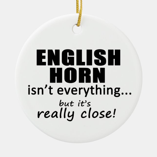Ornamento De Cerâmica Inglês Horn não é tudo (Frente)